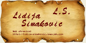 Lidija Simaković vizit kartica